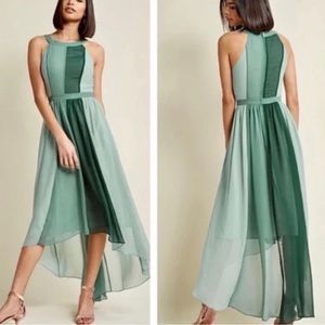 ModCloth peachy queen chiffon high low dress worn once